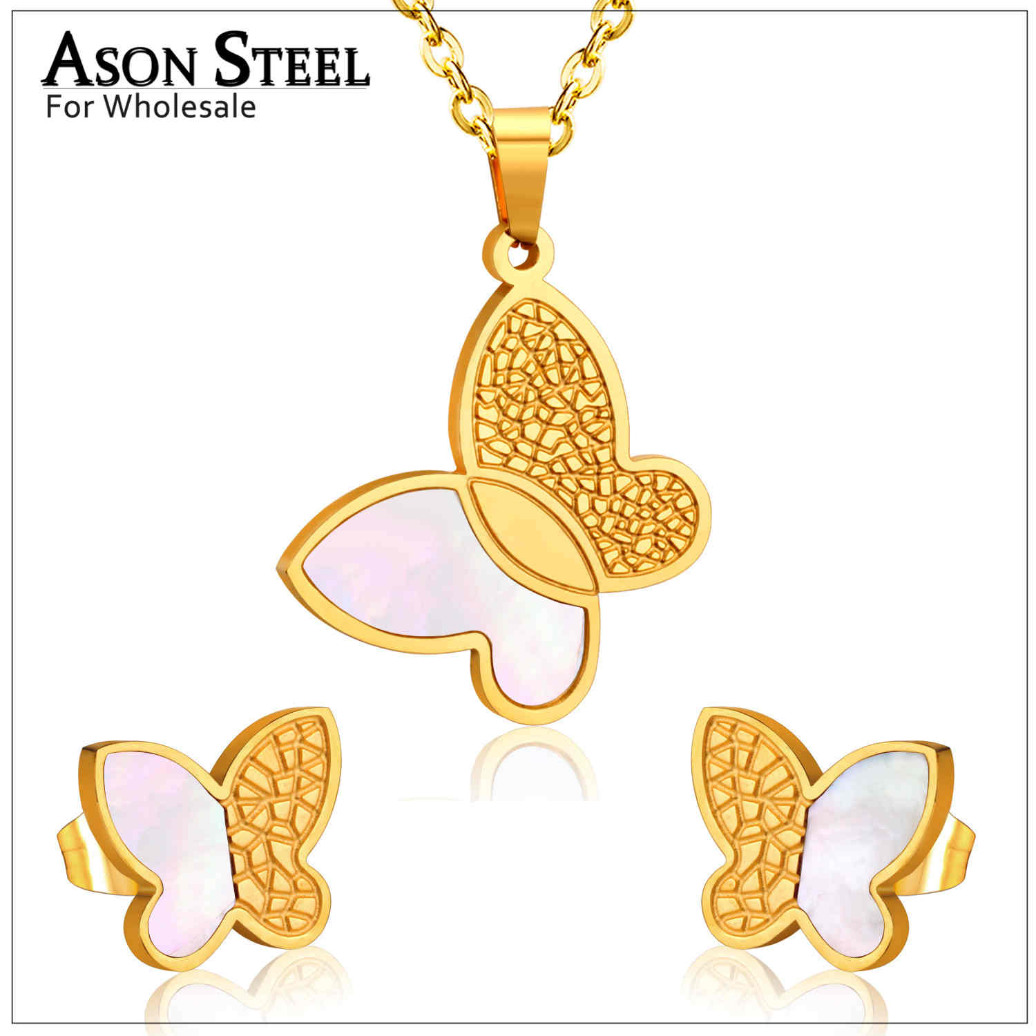 ASONSTEEL Ϳ Butterfuly Ʈ  Collier ..